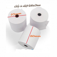 Giấy in nhiệt K80 đường kính 65mm - Thùng 50 cuôn