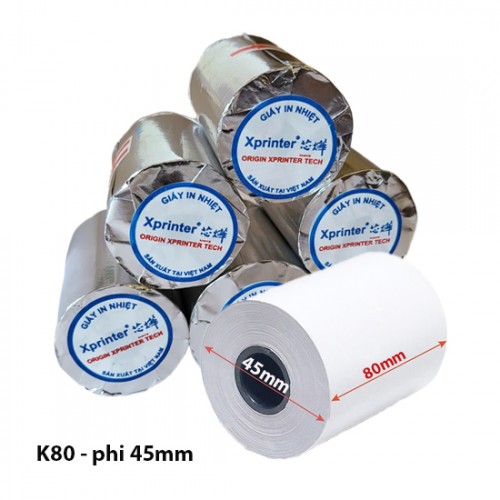 Giấy in nhiệt K80 - Giấy in bill 80mm