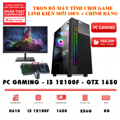 Trọn bộ PC H610 CPU i3 12100F VGA 1650 LCD 27 inch 144Hz